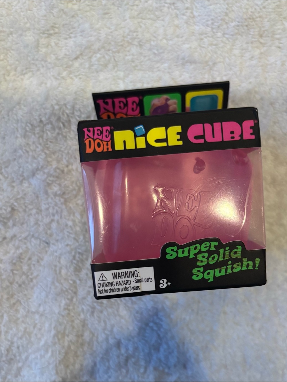 NeeDoh Nice Cube Super Solid Squish - Pink